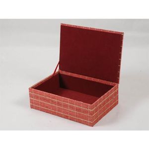 Checkered Rigid Paper Board Tea Box