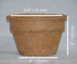 Brown Round Coir Pot