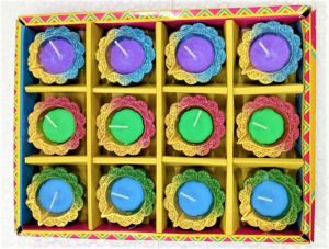 ECD-23C 12 PCS DIYA WITH WAX BOX