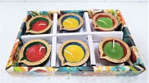 ECD-25B 6 PCS DIYA WITH WAX BOX