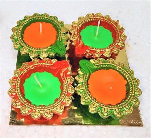 ECD-30-2 4 PCS DIYA WITH WAX SHRINK