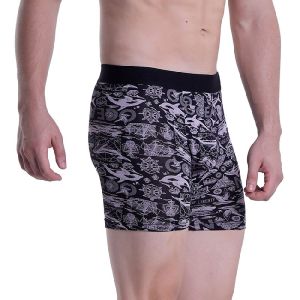 Black Printed Underwear Boxer