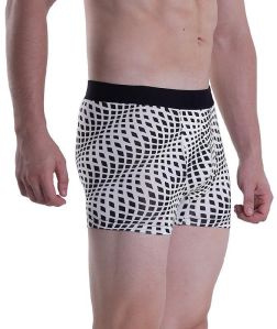 Black White Checks Printed Trunk Underwear