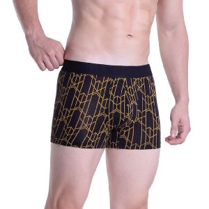 Golden Abstract Printed Underwear Trunk