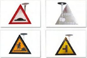 Triangle Solar LED Traffic Road Signs