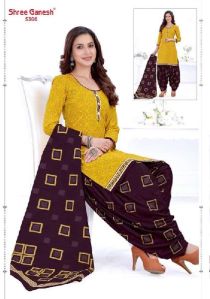 Panchi Stitched Pure Cotton Printed Patiyala Salwar Suits