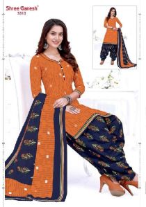 Panchi Stitched Pure Cotton Printed Patiyala Salwar Suits