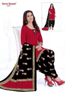 Panchi Stitched Pure Cotton Printed Patiyala Salwar Suits