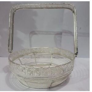 silver plated basket