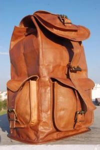 Leather rucksack backpack