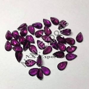 Natural Rhodolite Garnet Faceted Pear Loose Gemstones