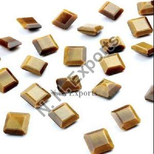 Natural Tiger Eye Faceted Square Loose Gemstones