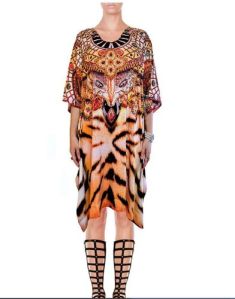 Animal Print Short Kaftan