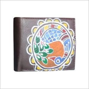 Designer Hand Painted Mens Wallet