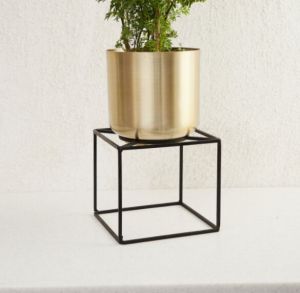 Plain Brass Planter With Stand