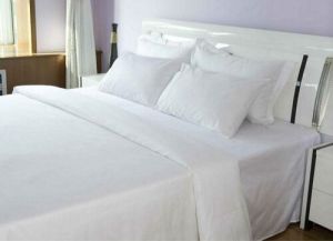 Cotton White Hotel Bed Sheet Set