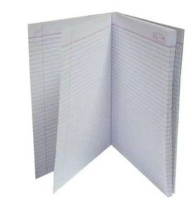 White Paper Long Note Book