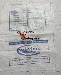 UPVC Pipe Fitting Packaging PP Woven Sack Bag