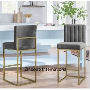 Grey Stainless Steel Bar Stool Chair
