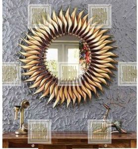 Sunburst Iron Mirror 32 Inches