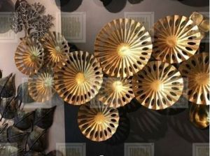 Zincopp Golden Decorative Metal Wall Art ,