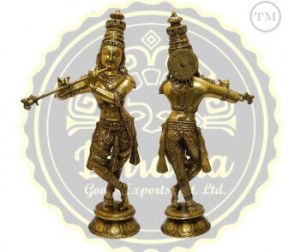 23 Inches Brass Lord Krishna Statue