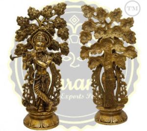 24.5 Inches Brass Lord Krishna Statue