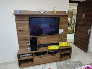 TV UNIT WITH STORAGE & SHELVES