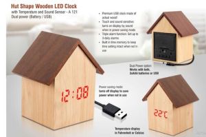 wooden led clock