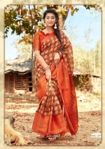 linen silk sarees