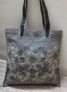 embroidered tote bag