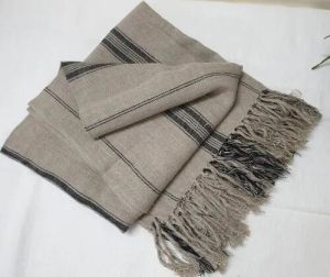 Woven Stripe Linen Throw