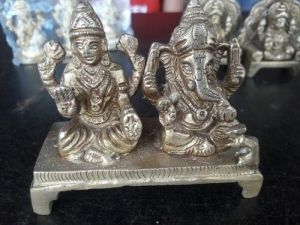 Brass Laxmi Ganesh Statue