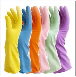 household rubber gloves