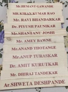 Wooden Name Plate