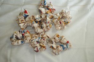 Satin printed scrunchies