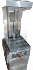Stainless Steel Counter Type Shawarma Machine With 2 Indian Burner