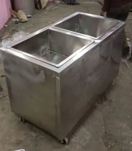 Stainless Steel Commercial Food Warmer With 2 Port