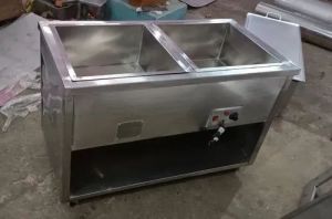 Stainless Steel Commercial Food Warmer With 2 Port