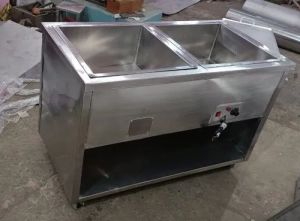 Stainless Steel Commercial Food Warmer With 2 Port