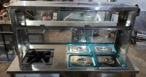 Stainless Steel Electric and Gas Commercial Burner Food Warmer