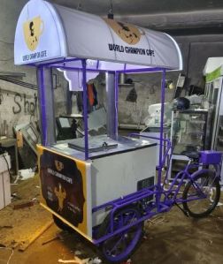SS And MS White Classic Ice Cream Tricycle Cart