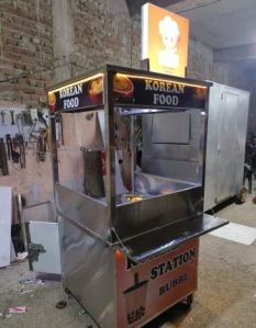 Stainless Steel Premium Tea and Authentic Momo Food Cart