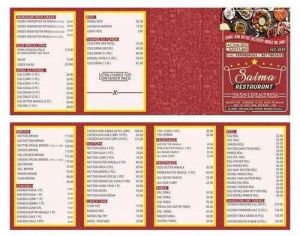 menu card