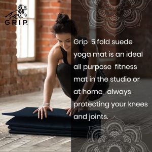 Grip 5 Fold Suede Yoga Mat