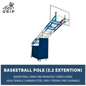 Grip Basket Ball Pole With Double Channel System ( 3.2 Extension)