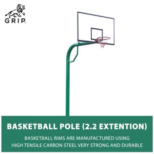 Grip BasketBall Pole With 20MM Fiber Board Standard Quality (2.2 Extension)