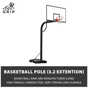 Grip BasketBall Pole With 25MM Fiber Board (3.2 Extension)