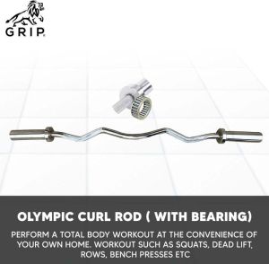 Grip Olympic Curl Rod With Bearing