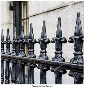 decorative iron fence